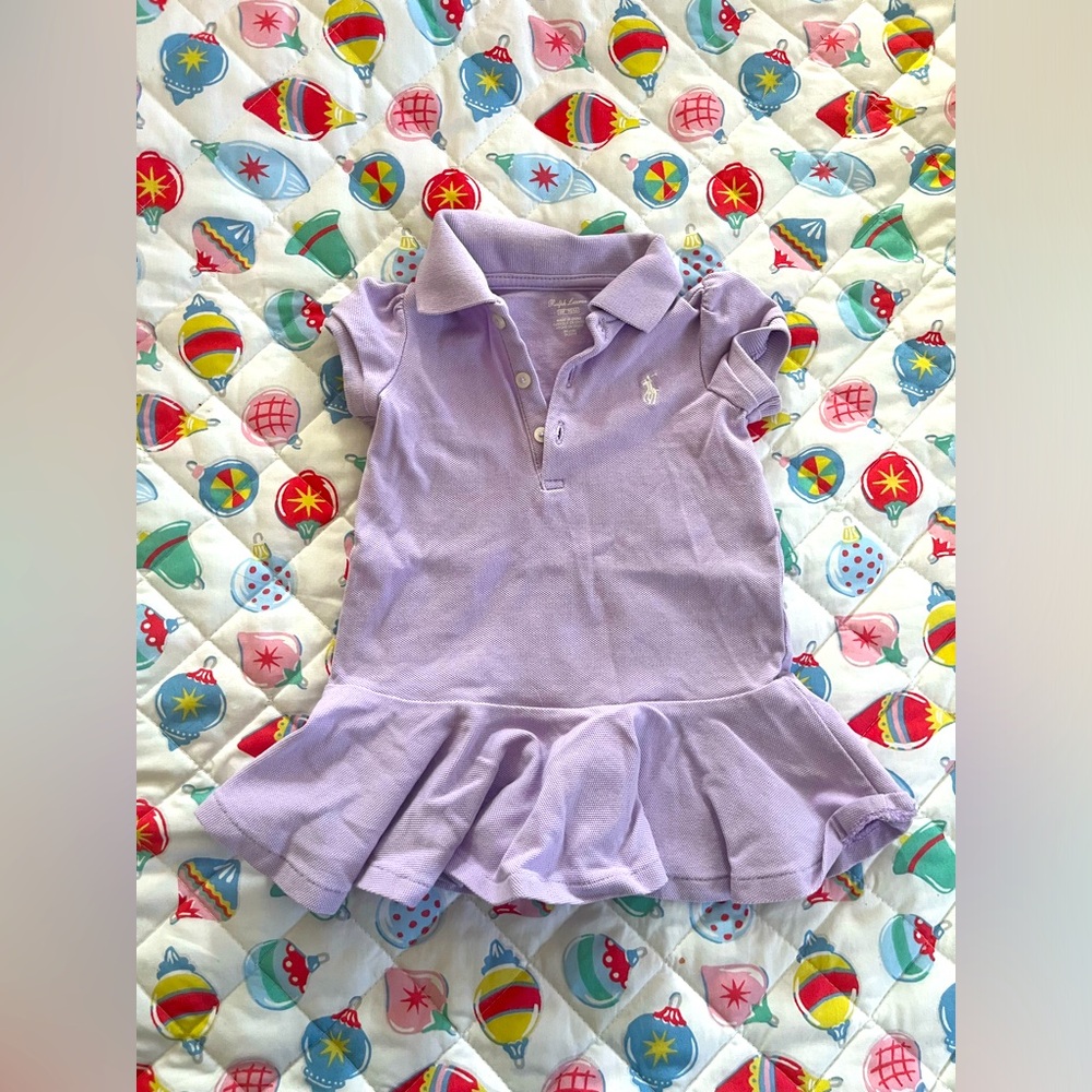 EUC Ralph Lauren baby dress lilac 6 months